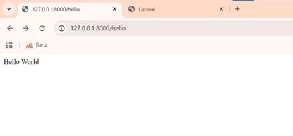 Gambar 11. Hasil akhir halaman Hello World pada browser