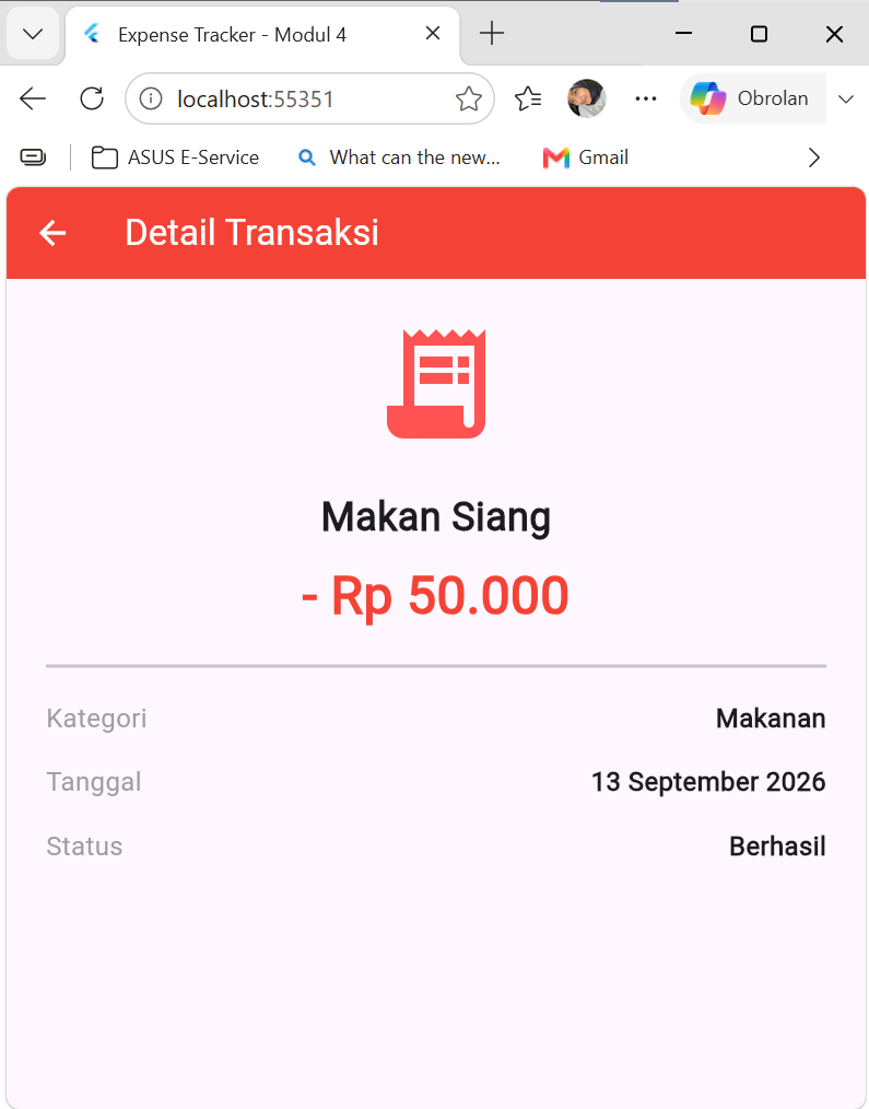 Gambar 5. Hasil halaman Detail Transaksi